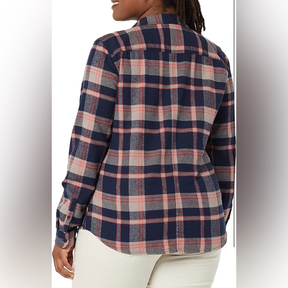Goodthreads Women's Brushed Flannel Drop-Shoulder Long-Sleeve Shirt - Picture 4 of 5